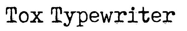 Tox Typewriter font preview